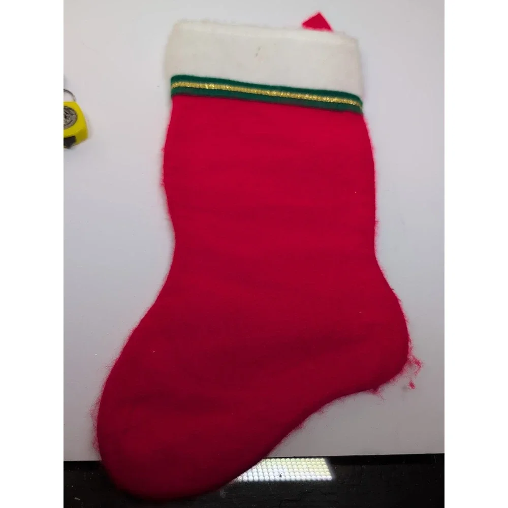 VINTAGE SANTAS BEST COTTON CHRISTMAS‎ STOCKING MULTICOLOR 14